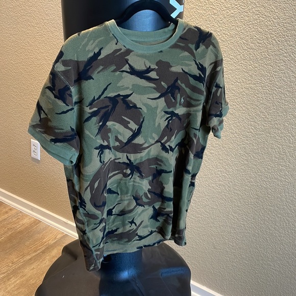 Camo Polo Waffle Shirt - Picture 2 of 4